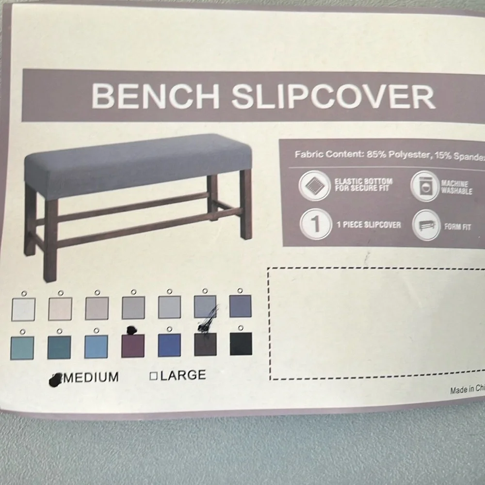2 medium Bench slipcovers